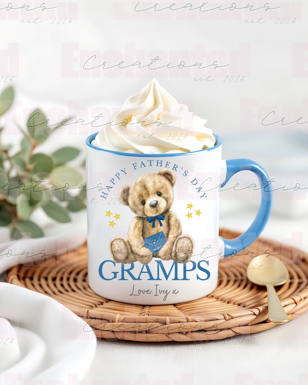 Blue father’s day mug