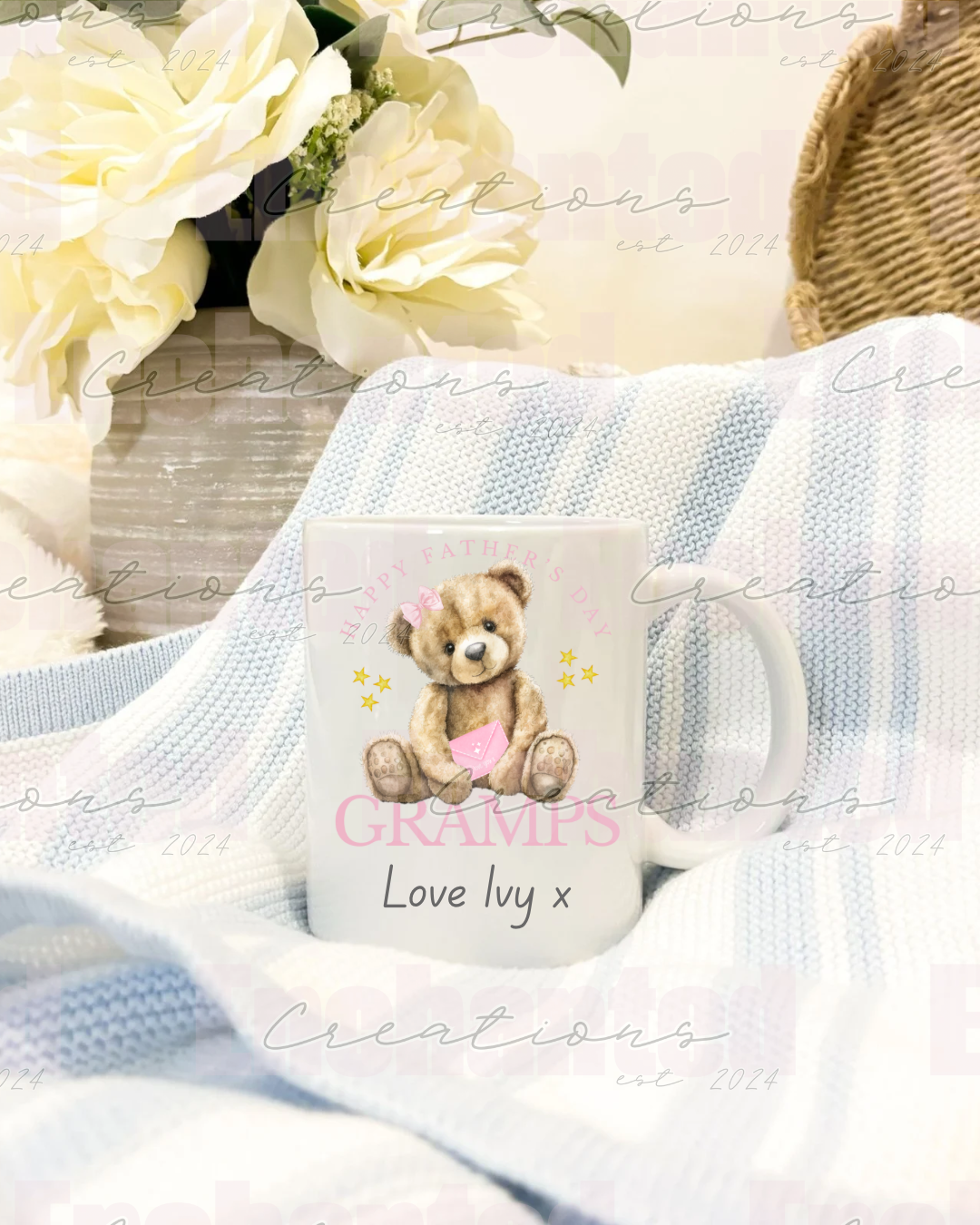 Pink father’s day mug