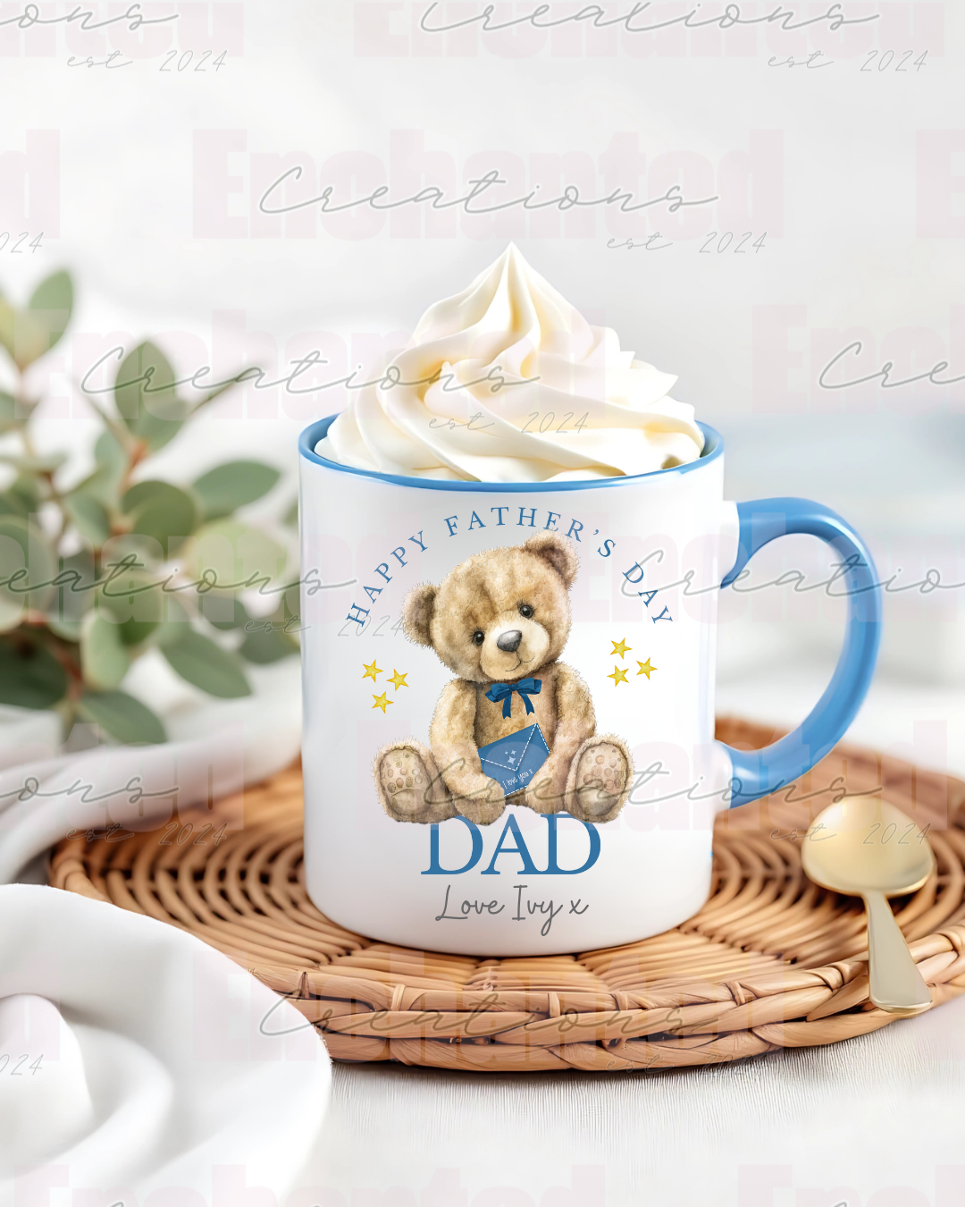 Blue father’s day mug