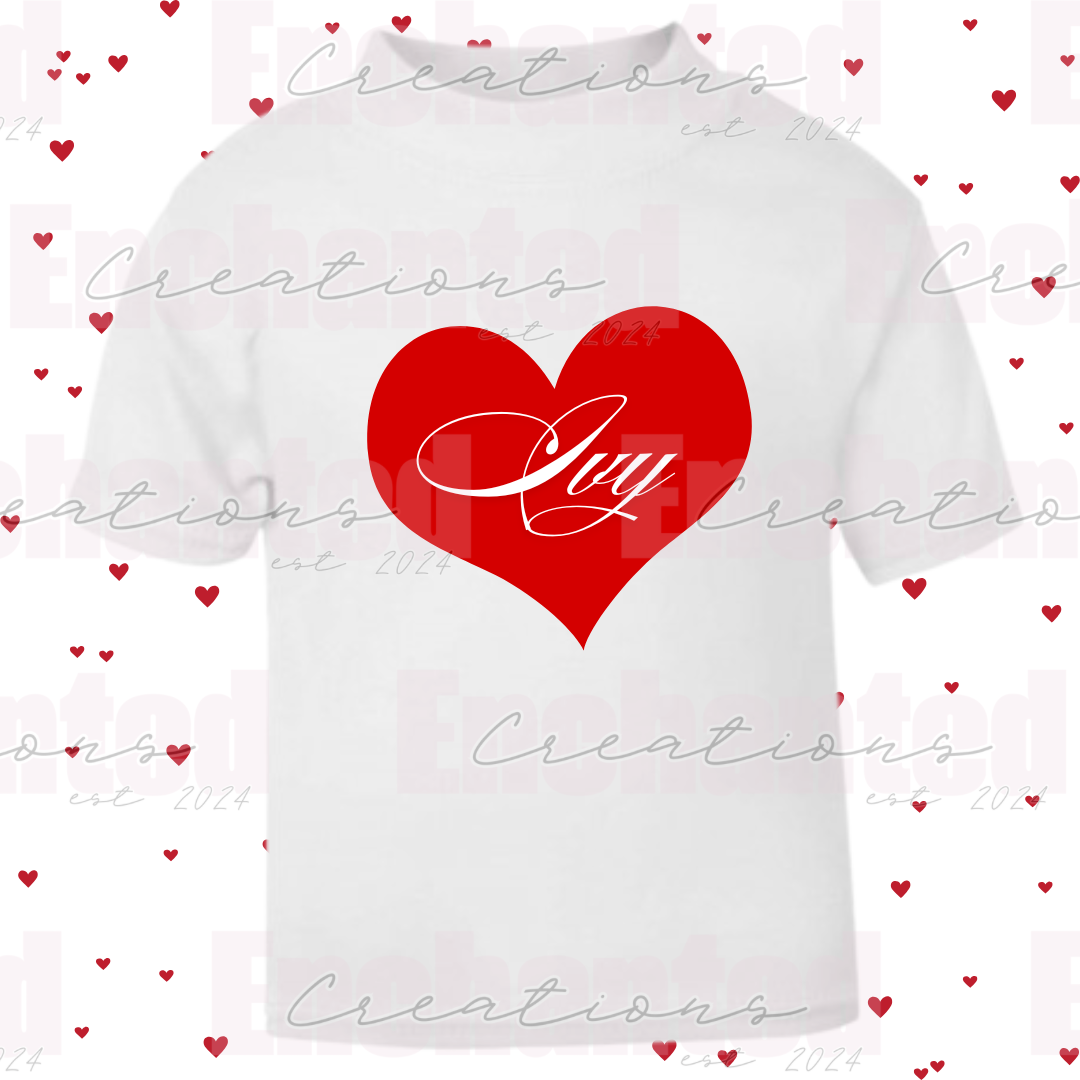 Valentines t-shirt (7 - 14 years)